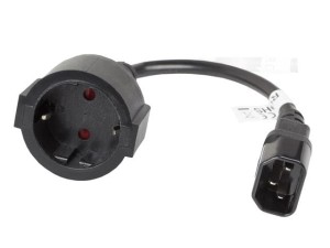 KABEL PRZEWÓD ADAPTER ZASILAJĄCY PRZEJŚCIÓWKA IEC320 C14 SCHUKO UPS GNIAZDO