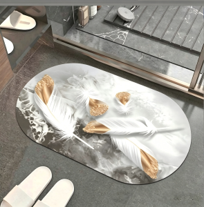 DYWAN ŁAZIENKOWY MATA SZYBKOSCHNĄCA CHODNIK ATYPOŚLIZGOWY DUŻY XXXL 80X50