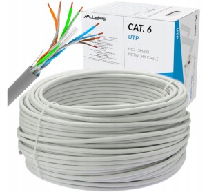 KABEL SIECIOWY KAT.6 CAT.6 PRZEWÓD SKRĘTKA CCA UTP LAN RJ45 50M LANBERG