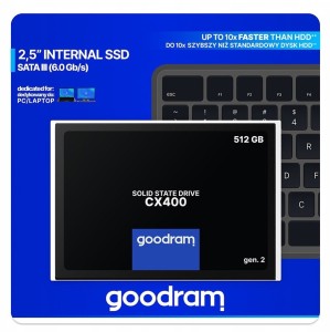 Dysk SSD Goodram CX400 Gen. 2 512GB 2,5" SATA III