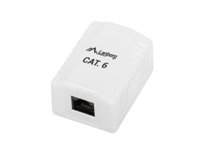 GNIAZDO NATYNKOWE KAT.6 1X RJ45 BIAŁE LANBERG