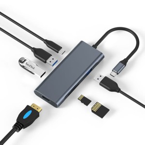 Adapter 7w1 HUB USB-C 3.1 HDMI 4K USB 3,0 SD